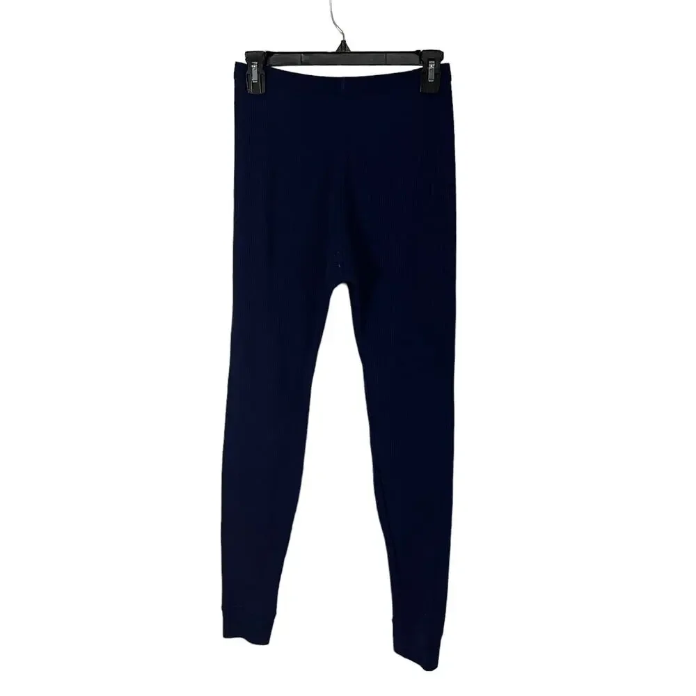 Magellan Outdoors‎ Youth Large Navy Blue Waffle Knit Thermal Pants Base Layer